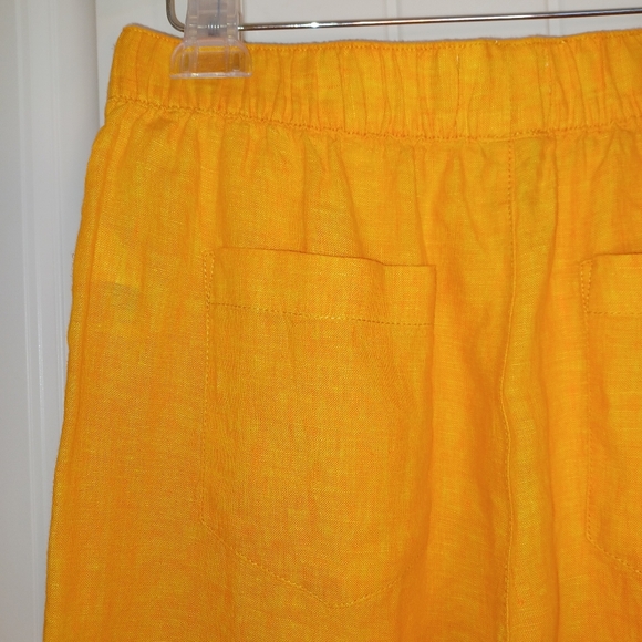 Cynthia Rowley Wide Leg Cropped Pants 100% Linen - Picture 6 of 9